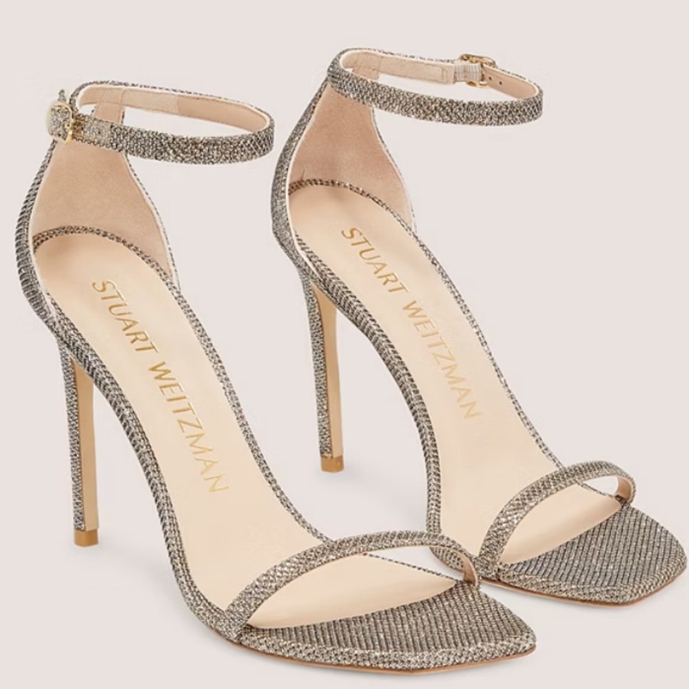 🆕 Stuart Weitzman NudistCurve 100 Strap Sandal Heels
